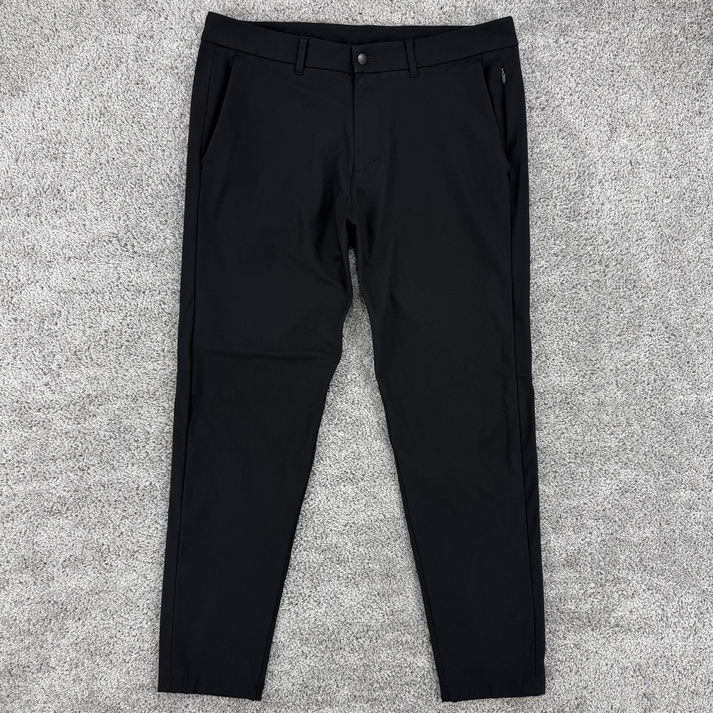 Lululemon Commission Pant Slim Warpstreme Men's 36 Black Performance M5439S